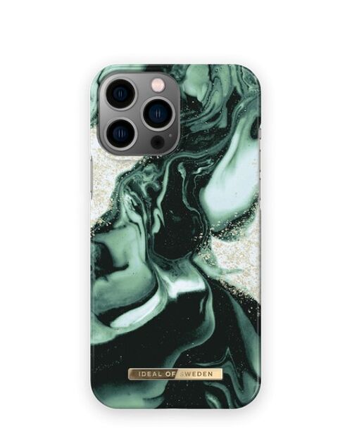 Fashion Case iPhone 14PM Golden Olive Marble