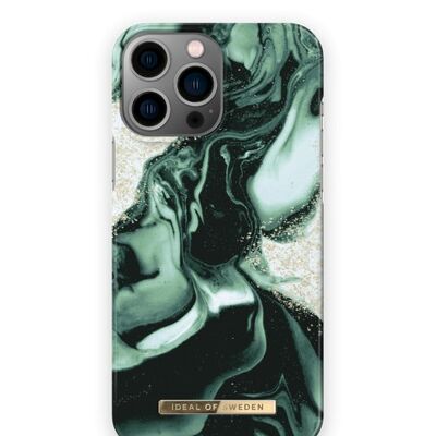 Fashion Case iPhone 14PM Golden Olive Marble