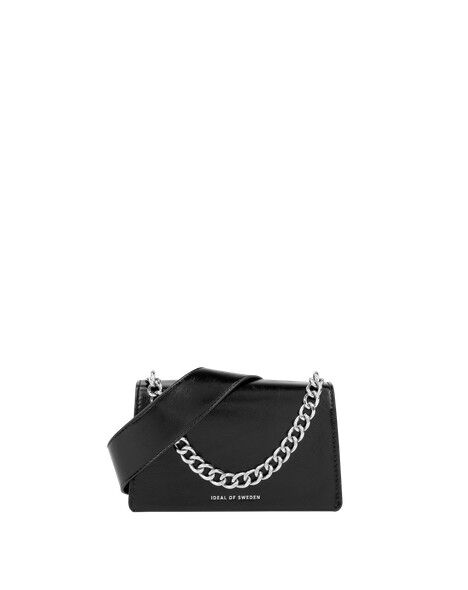 Borsa Lia Baguette Media Nero Lucido-Slvr Hrdwre