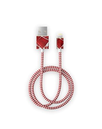 Câble de mode, 1 m de marbre rouge écarlate