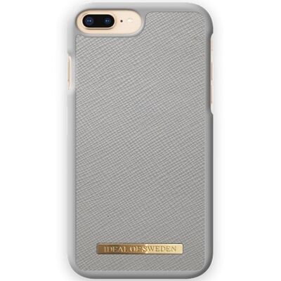 Saffiano Case iPhone 8/7/6/6S Plus Light Grey