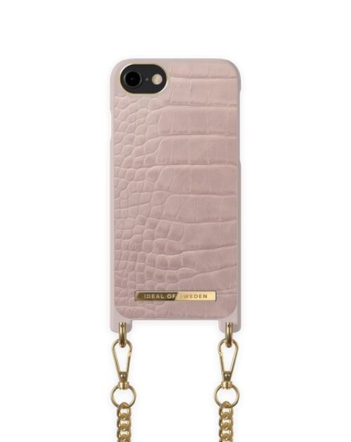 Necklace Case iPhone 8/7/6/6S/SE Misty Rose Croco