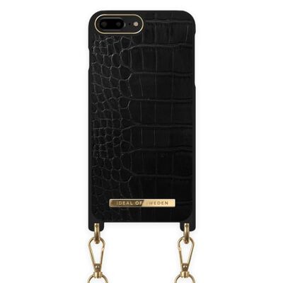 Necklace Case iPhone 8/7/6/6S P Jet Black Croco