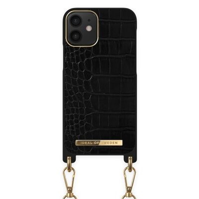 Necklace Case iPhone 12 MINI Jet Black Croco