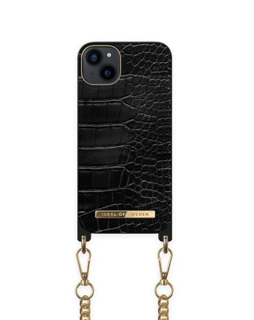 Necklace Case iPhone 14PL Jet Black Croco