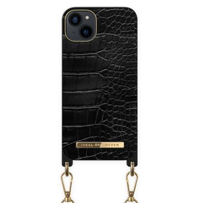 Necklace Case iPhone 14PL Jet Black Croco