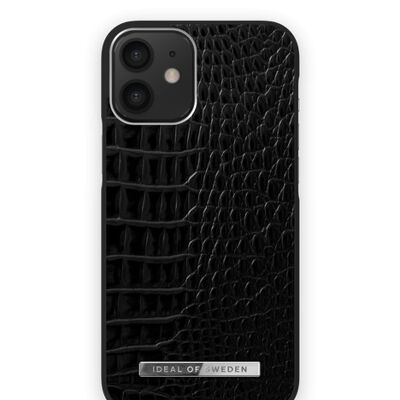 Atelier Case New iPhone 12 MINI NeoNoirCroco Silvr