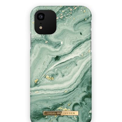 Fashion Case iPhone 11/XR Mint Swirl Marble