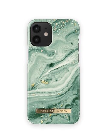 Coque Fashion iPhone 12 MINI Tourbillon Menthe Mrbl