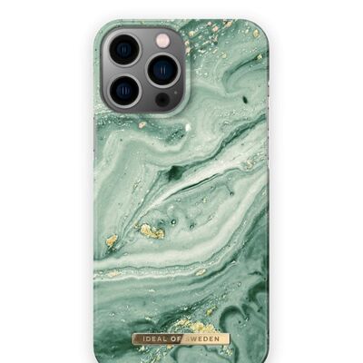 Fashion Case iPhone 14PM Mint Swirl Marble