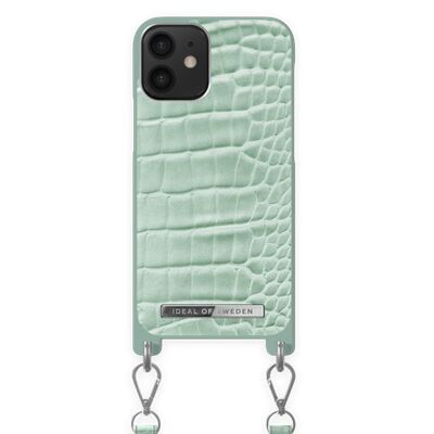 Atelier Necklace Case iPhone 12 MINI Mint Croco