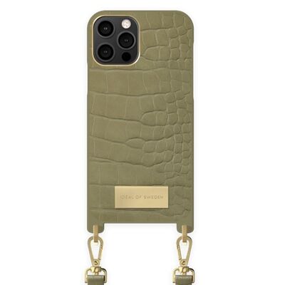 Collar Atelier iPhone 12/12P Croco Salvia