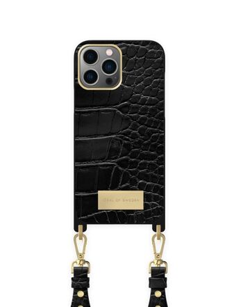 Atelier Collier iPhone 12PM/1PM Noir Croco