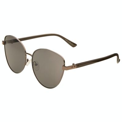 Gafas de sol - AUDREY - Montura gris y negra con lente gris