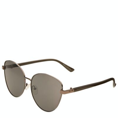 Gafas de sol - AUDREY - Montura gris y negra con lente gris