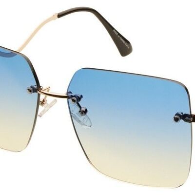 Sonnenbrille - NOUVELLE VAGUE - Goldrahmen mit grauen Gläsern