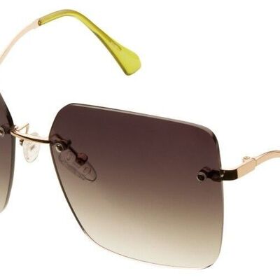 Sunglasses - NOUVELLE VAGUE - Gold frame with Green lens