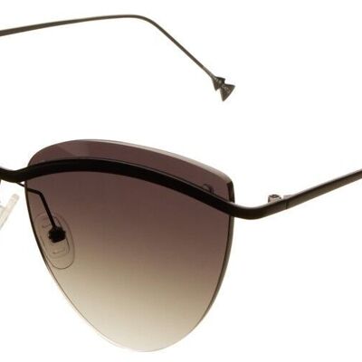 Sunglasses - PARIS 5.0 - Matt Black frame with Light Green lenses