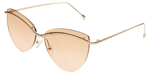 Sunglasses - PARIS 5.0 - Gold frame with Pink Brown lenses