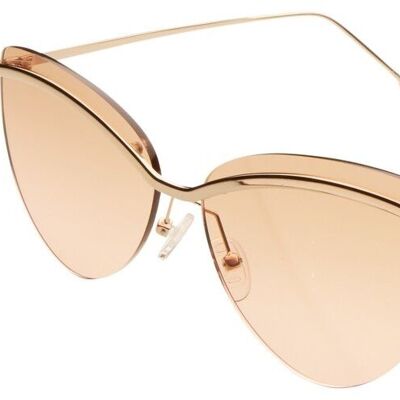 Sonnenbrille - PARIS 5.0 - Goldrahmen mit rosabraunen Gläsern