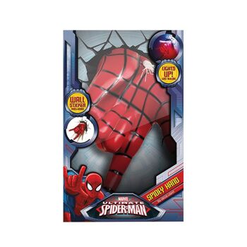 Ensemble d'appliques murales 3D Marvel - Main de Spider-Man avec toile d'araignée - Veilleuse pour chambre d'enfant - MCU Marvel Avengers 5