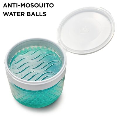 Water balls with essential oils against mosquitoes