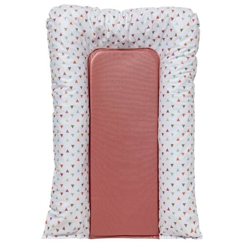 Matelas à langer Flocons 50x70 cm - Triangle framboise