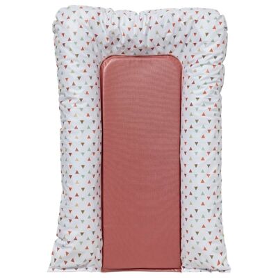 Flocons changing mat 50x70 cm - Raspberry triangle