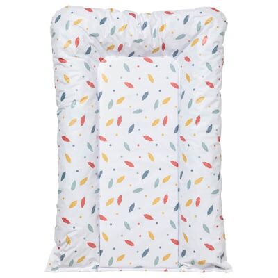 Flocons changing mat 50x70 cm - Feathers white background