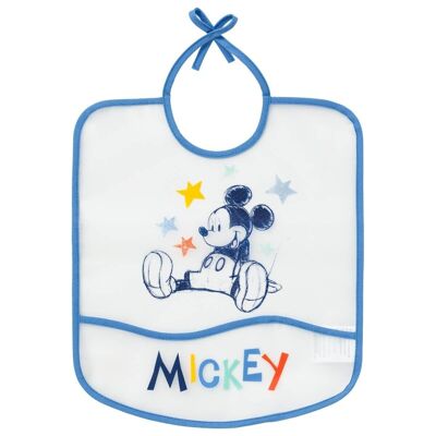 6 Monate wasserdichtes Lätzchen mit Tasche 28x32 cm - Mickey Cool