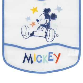 Bavoir 6 mois imperméable avec poche 28x32 cm - Mickey Cool 4