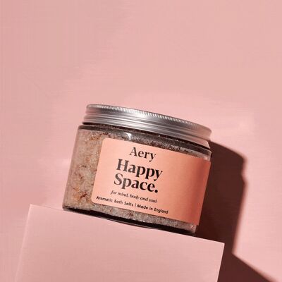 Happy Space Bath Salts - Rose Geranium and Amber