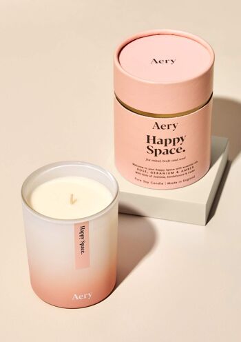 Bougie Parfumée Happy Space - Géranium Rose et Ambre 2