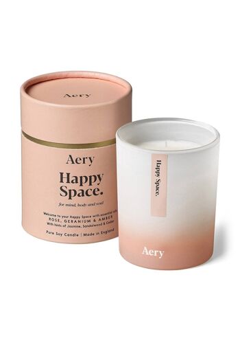 Bougie Parfumée Happy Space - Géranium Rose et Ambre 3