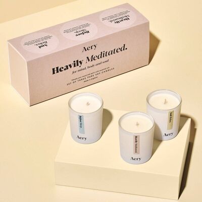 Coffret cadeau fortement médité de trois - Bougies votives