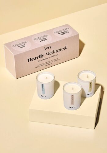 Coffret cadeau fortement médité de trois - Bougies votives 1