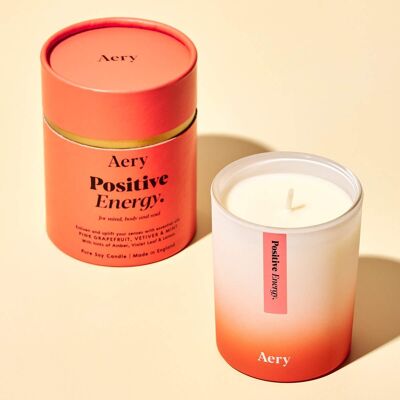 Positive Energy Scented Candle - Pink Grapefruit Vetiver and Mint