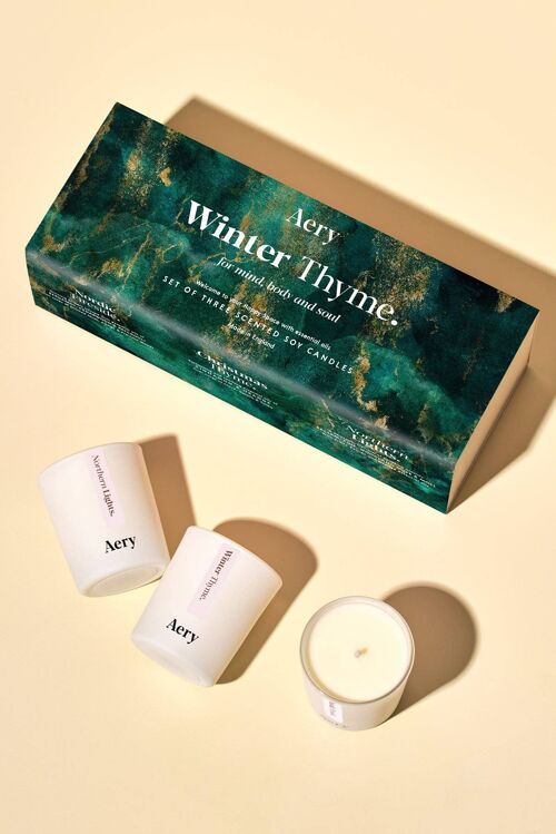 Winter Thyme Set of Three - Votive Candles
