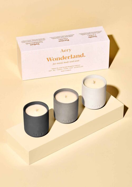 Wonderland Set of Three Votive Candles