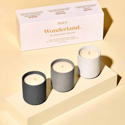 Wonderland Set of Three Votive Candles