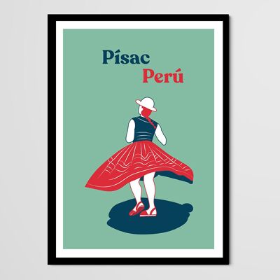 Affiche danseuse Pérou - Ménade Pisac