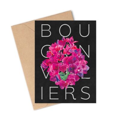 A6 postcard - Bougainvillea, flowers