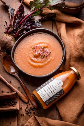 Velouté soupe de patate douce betterave carotte et poivre sauvage bio 4