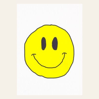 Carte postale risographique – Good Smile – DIN A6