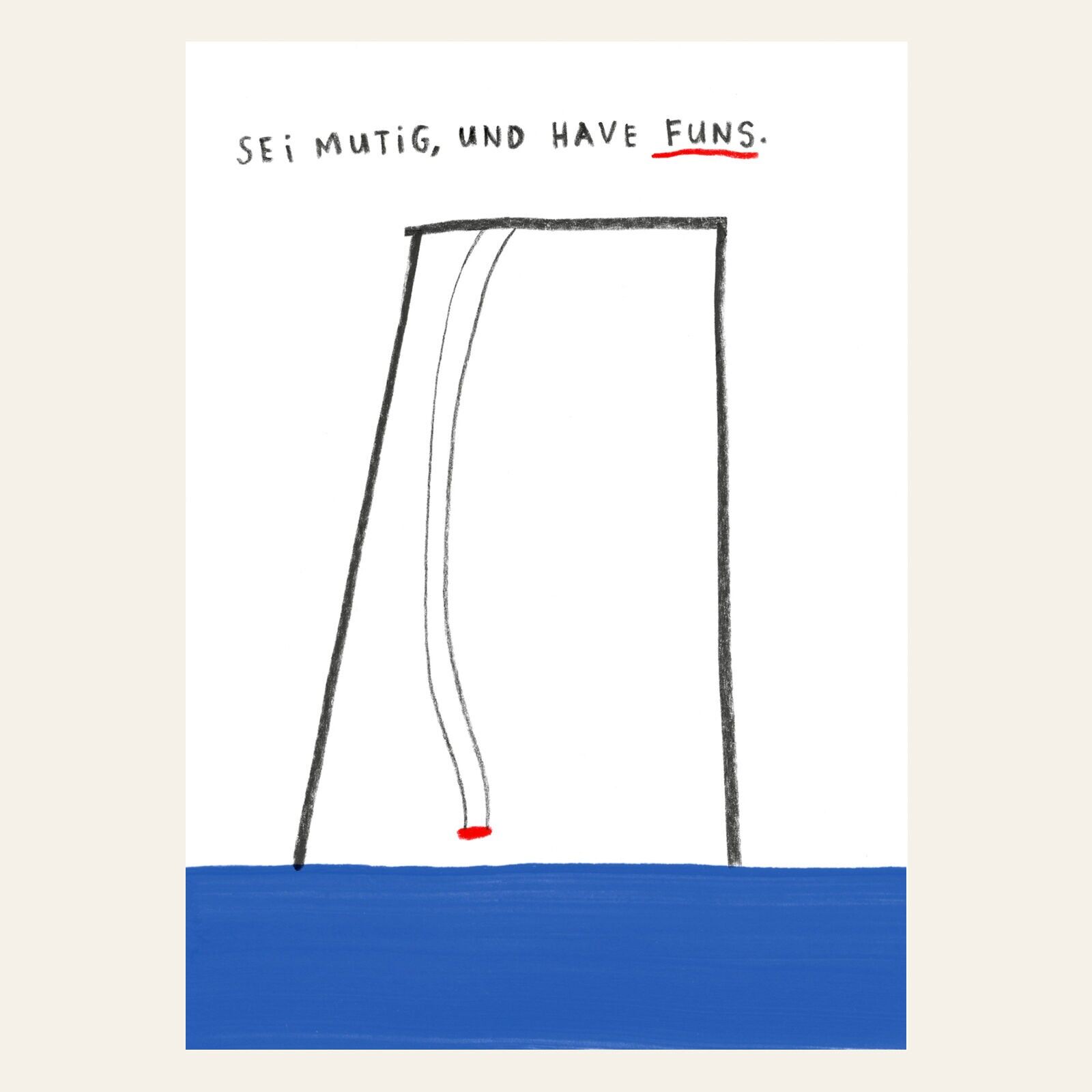 Risographie Postkarte – Fun – DIN A6