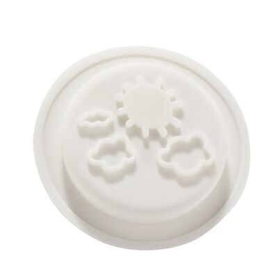Set of 2 silicone lids Clouds / Love