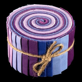 Rouleau de bande de tissu de coton matelassé 20 pièces - Champs de lilas 2
