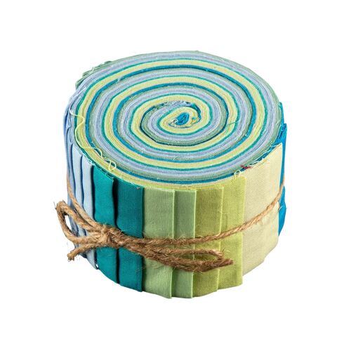 20 Piece Quilting Cotton Fabric Strip Roll - Mermaid Shores