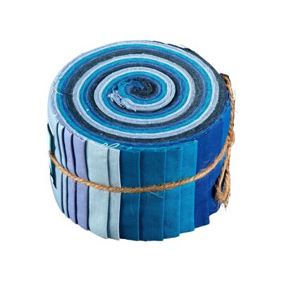 20 Piece Quilting Cotton Fabric Strip Roll - Waterfall