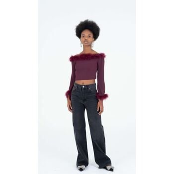 Top bordeaux plumes / Party Decadence 6